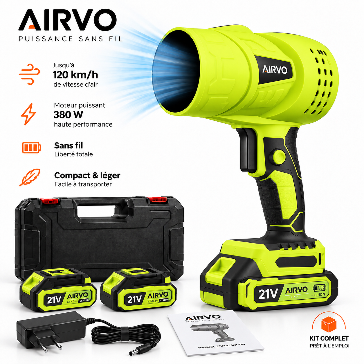 Souffleur AIRVO Jaune fluo